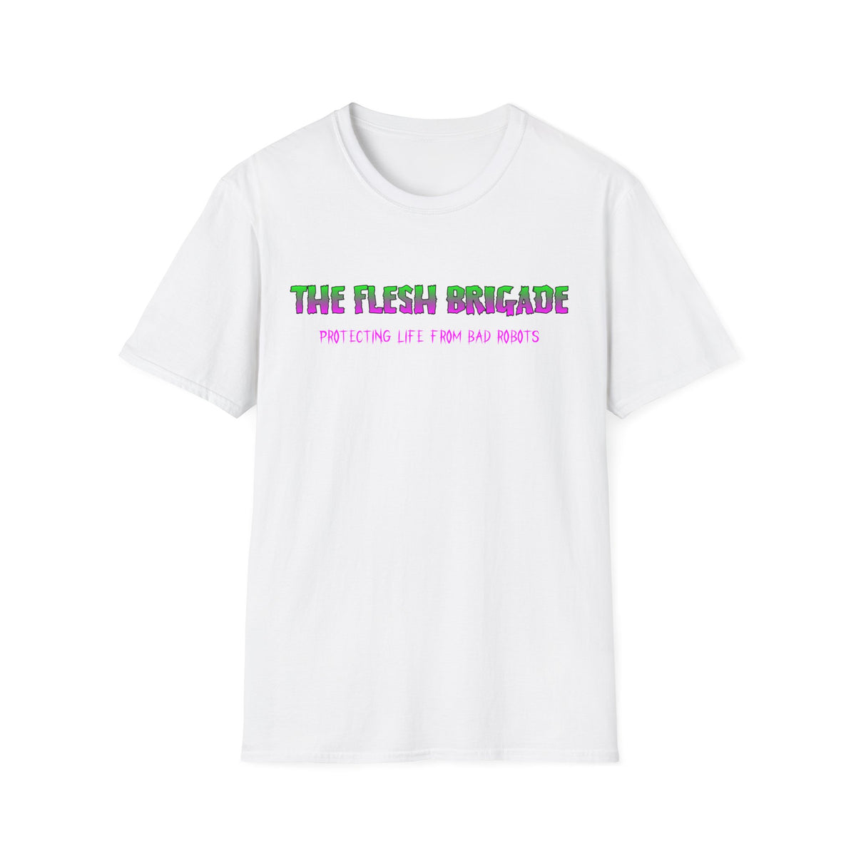 White OG Shirt | Green/Magenta Fade